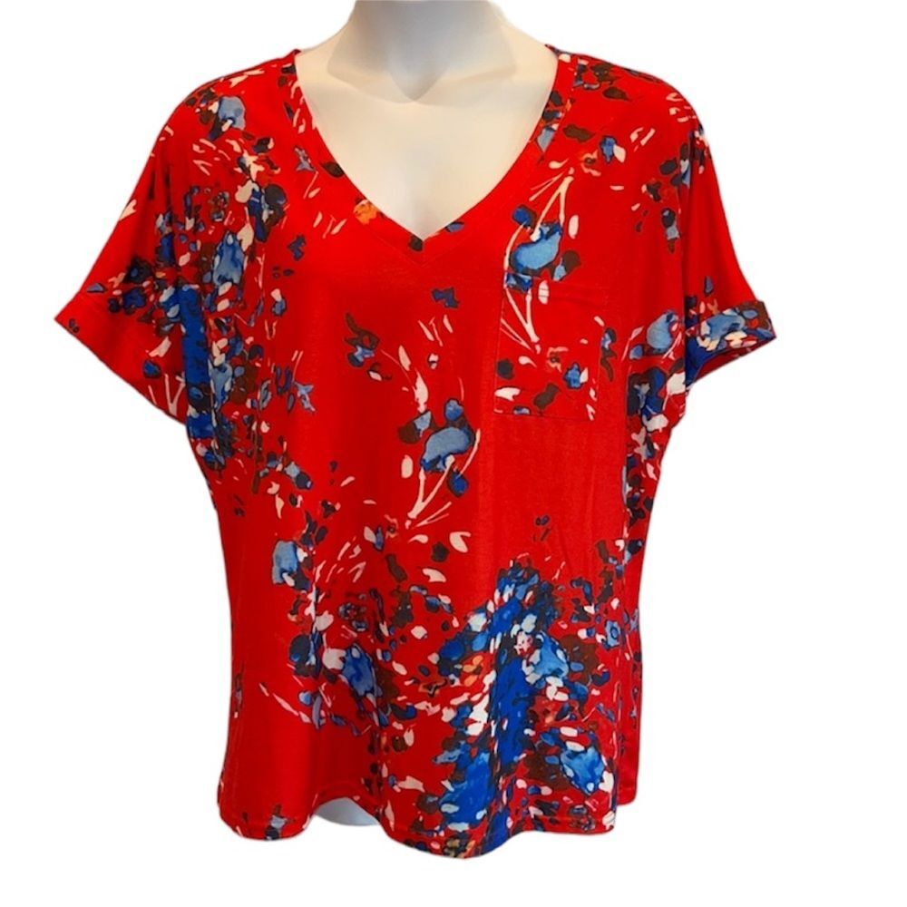 Floral watercolor Tunic shirt Size 2XL